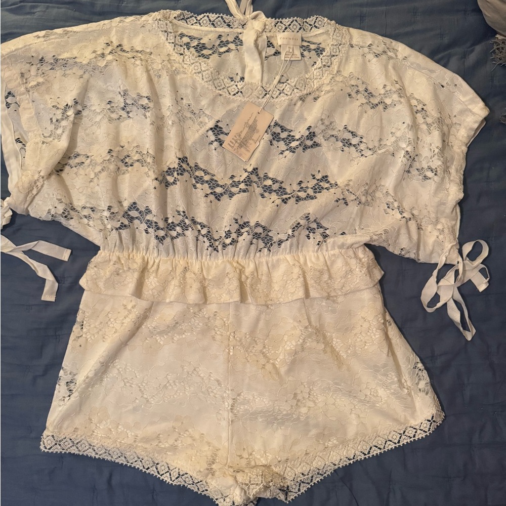Foxiedox White Lace Romper